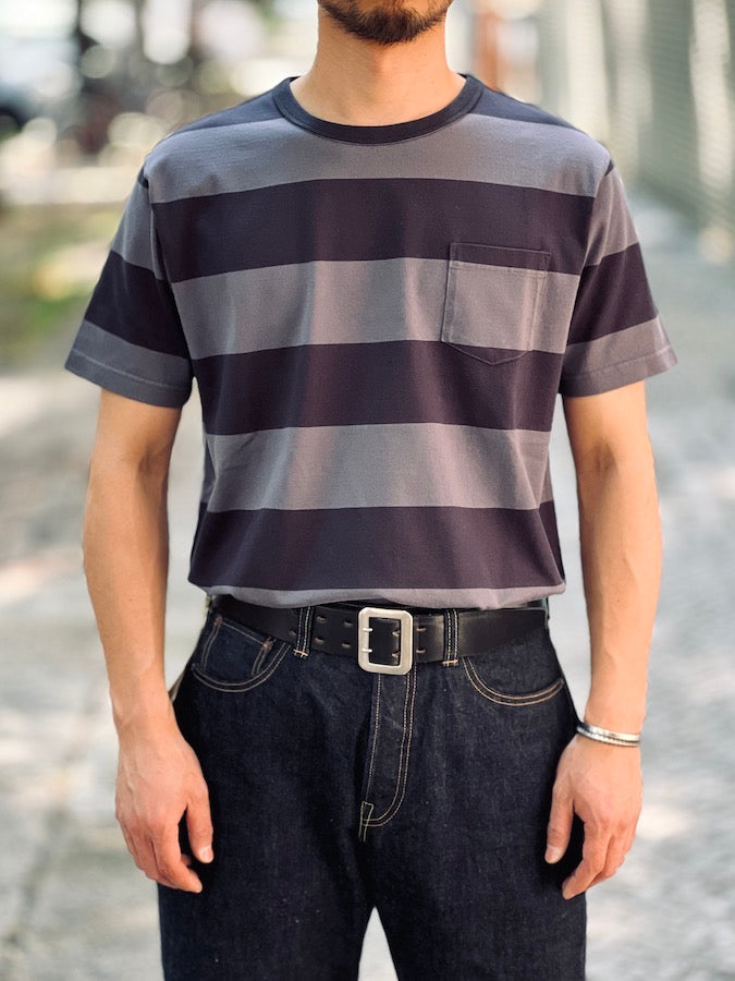 TROPHY CLOTHING - Pocket T-Shirt - WIDE BORDER - Volume Cotton - Black