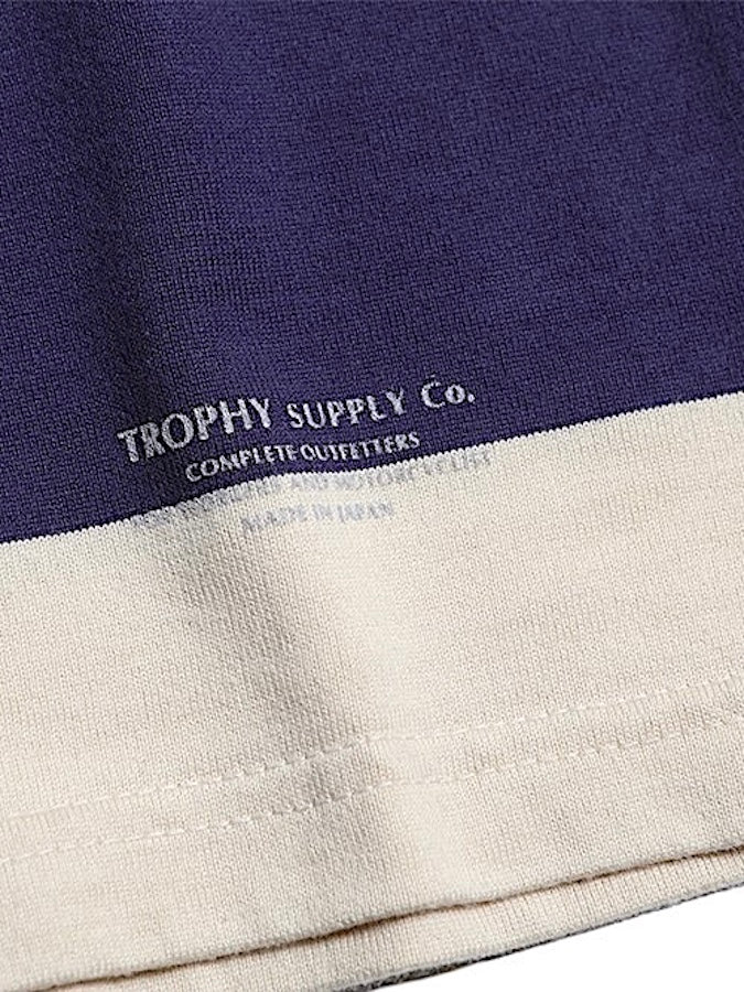 TROPHY CLOTHING - Pocket T-Shirt - WIDE BORDER - Volume Cotton - Purple