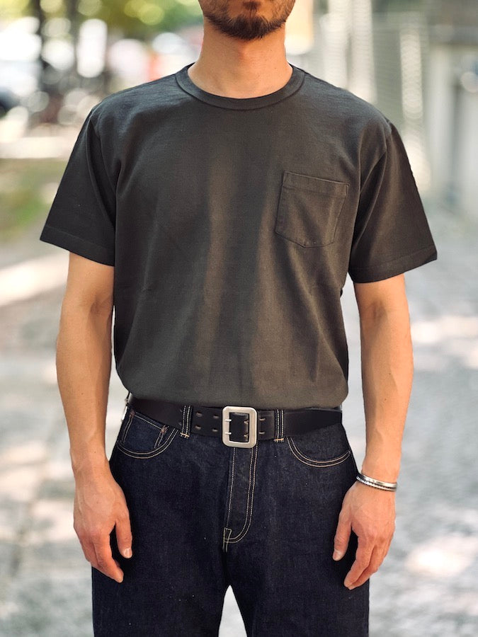 OD Pocket T-Shirt - TE-05 - Volume Cotton - Gun Black