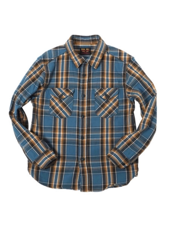 UES - 14.5oz Heavy Flannel Shirt - 502352 Blue