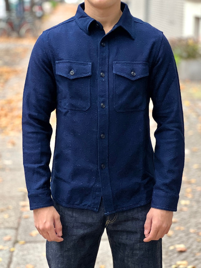 UES - 15.5oz Extra Heavy Flannel Shirt - AMUNDSEN 502455 Indigo - ONE OF THE HEAVIEST FLANNELS !