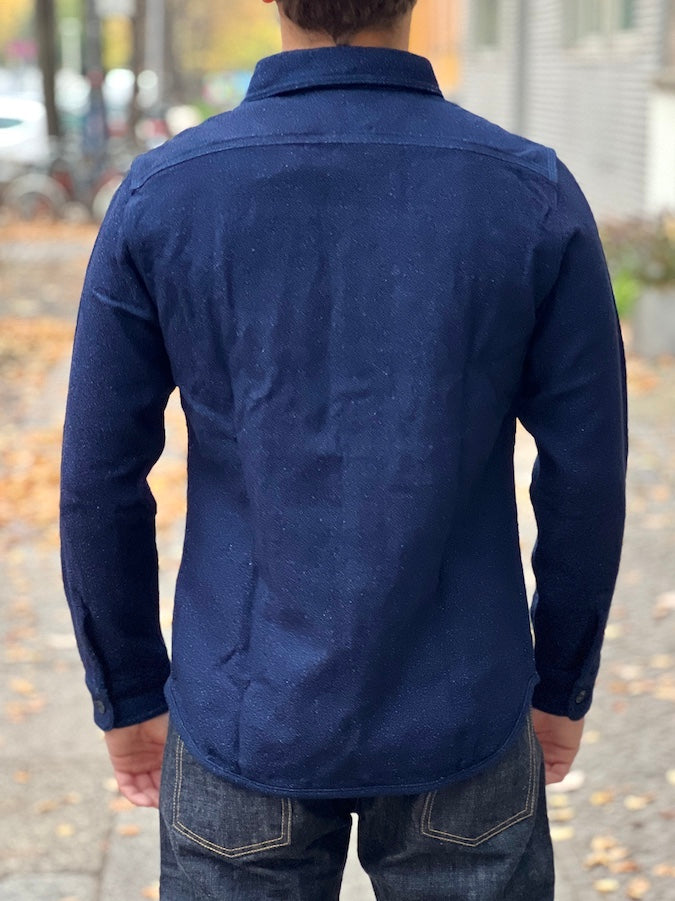 UES - 15.5oz Extra Heavy Flannel Shirt - AMUNDSEN 502455 Indigo - ONE OF THE HEAVIEST FLANNELS !