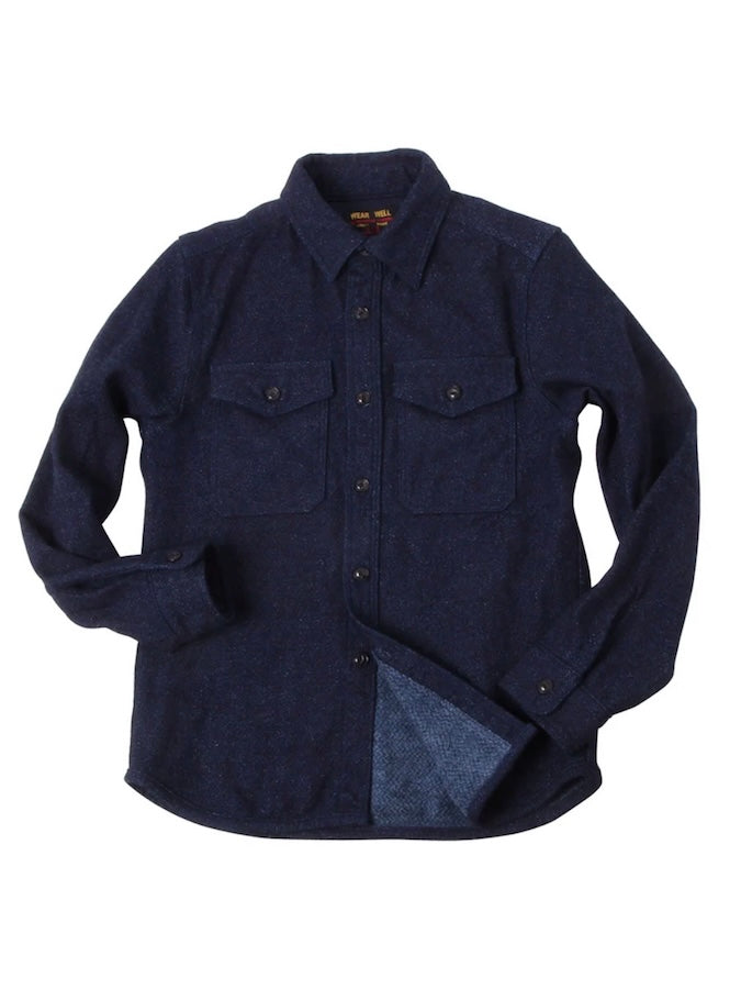 UES - 15.5oz Extra Heavy Flannel Shirt - AMUNDSEN 502455 Indigo - ONE OF THE HEAVIEST FLANNELS !