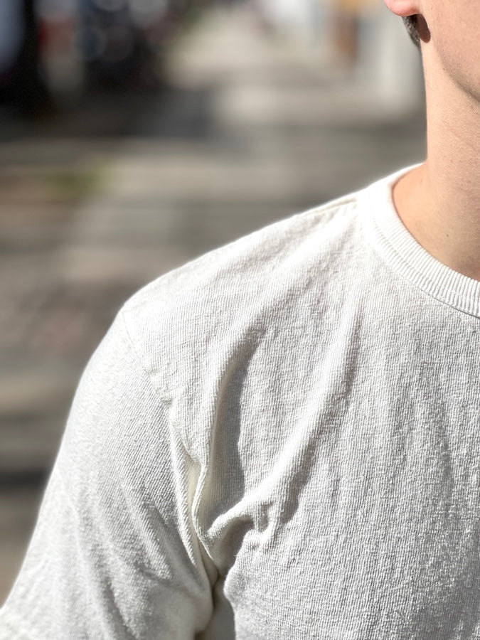 UES - NO.8 SLUB NEP SHORT SLEEVE T-SHIRT - White