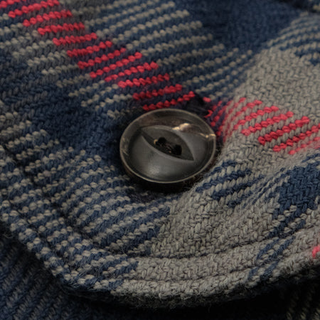 UES - 15.5oz Extra Heavy Flannel Shirt - Navy 502153_05 - ONE OF THE HEAVIEST FLANNELS !