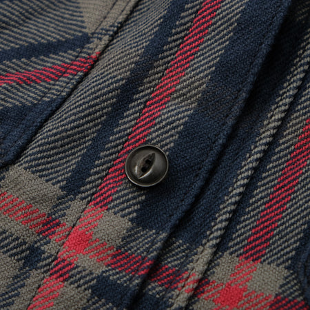 UES - 15.5oz Extra Heavy Flannel Shirt - Navy 502153_05 - ONE OF THE HEAVIEST FLANNELS !