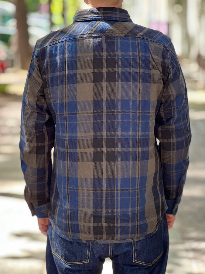 UES - 15.5oz Extra Heavy Flannel Shirt - Navy 502552 - ONE OF THE HEAVIEST FLANNELS !