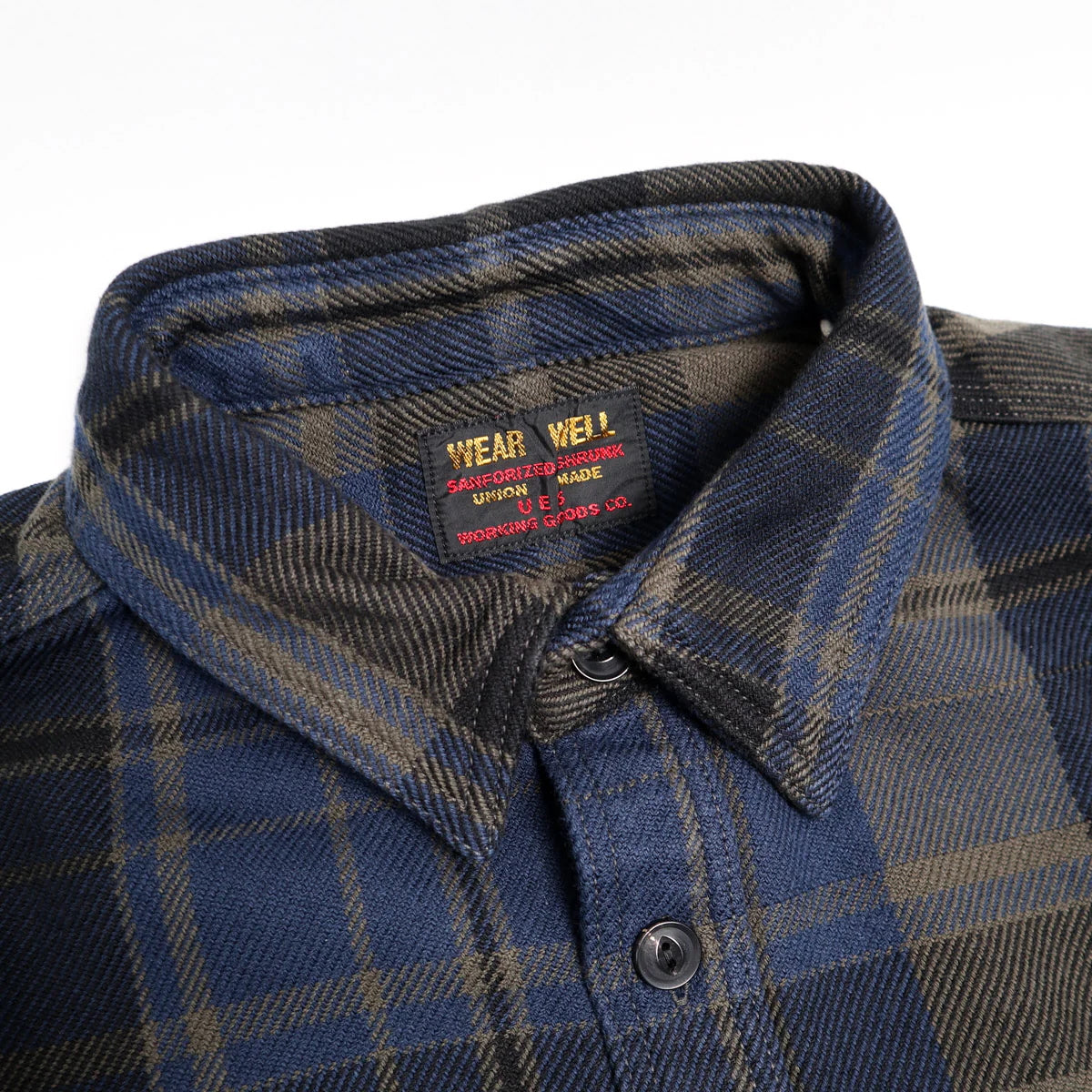 UES - 15.5oz Extra Heavy Flannel Shirt - Navy 502552 - ONE OF THE HEAVIEST FLANNELS !