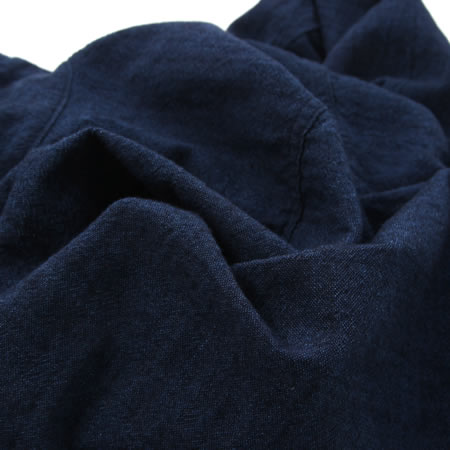 UES - Indigo Pullover Shirt - Side Pocket - Cat Eye Buttons - Indigo 512101