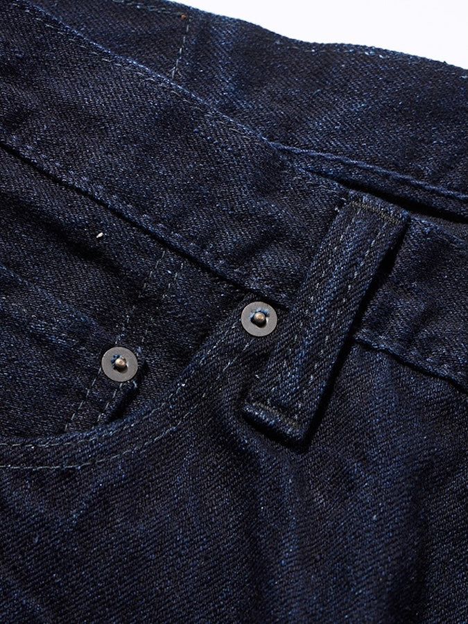 Pure Blue Japan - XX-013-IDBK  - 14oz Indigo x Black Denim - Slim Tapered - One Washed