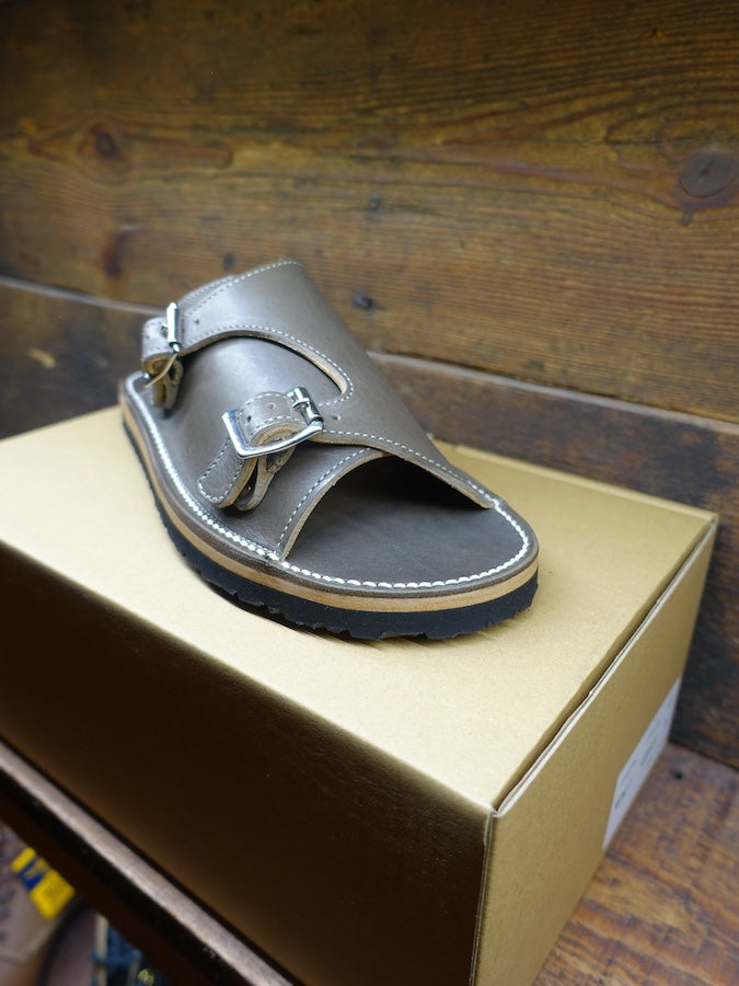 ZERROWS - DOUBLE MONK SANDAL - Grey【NEW YORK】Leather