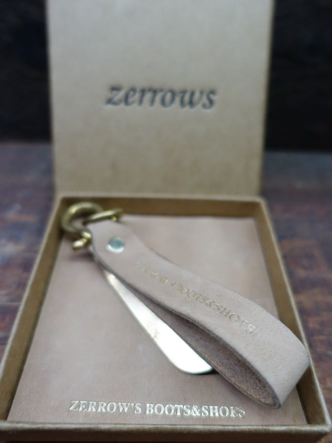 ZERROWS - BRASS SHOEHORN - Natural Horween Latigo Leather