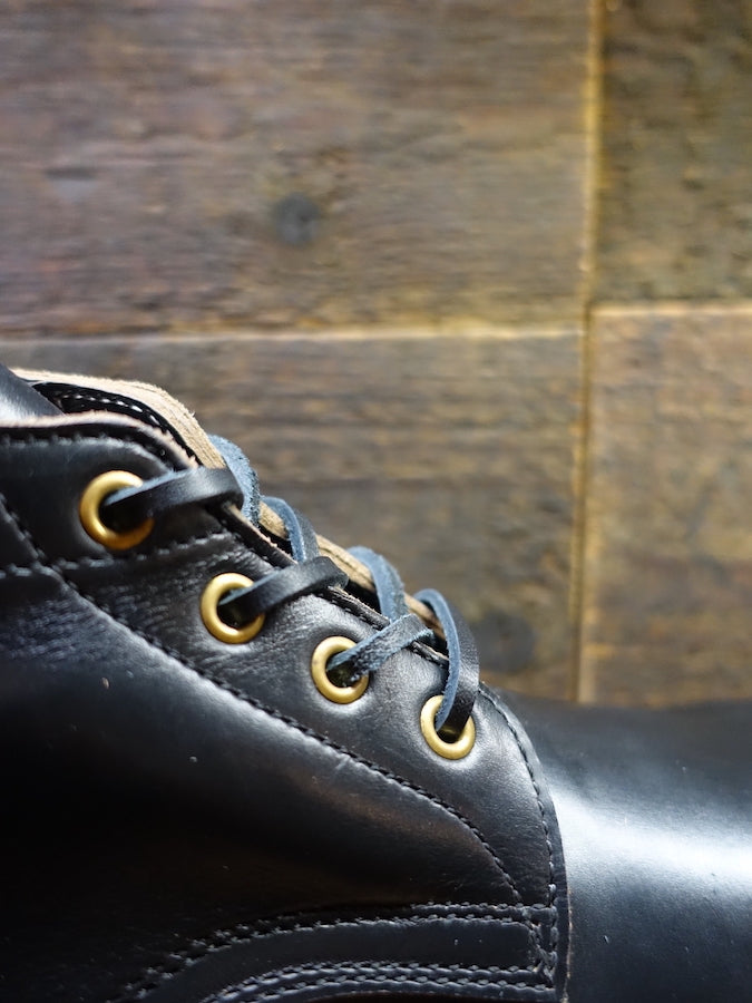 ZERROWS x DR.SOLE originals  * Limited Model * BONEAKERS LINE - SW4 Boots - Black HORWEEN CHROMEXCEL Leather - 4 inch Height