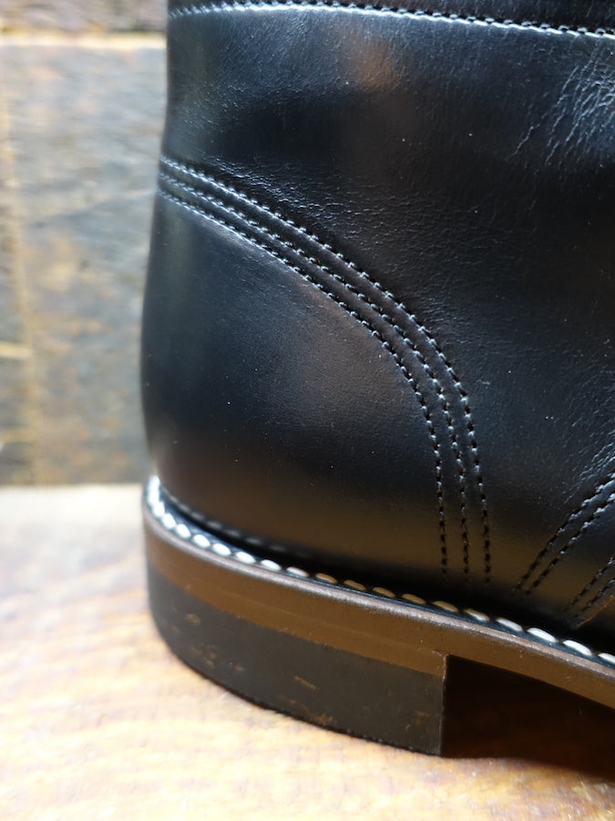 ZERROWS x DR.SOLE originals  * Limited Model * BONEAKERS LINE - SW4 Boots - Black HORWEEN CHROMEXCEL Leather - 4 inch Height