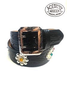 ACE WESTERN BELTS ★ Style No.181 ★ Handmade Vintage Reproduction Studded Jeweled Cowboy Western Belt