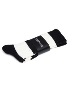 WEARMASTERS by Attractions - Lot.600 Boots Sox -Black&White Border