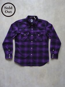DC4 x FULLCOUNT - Limited Collaboration - " Western Shirt In Wooden Box " - Ombre Check Heavy Flannel