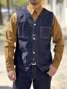 DELUXEWARE - 15oz Rogue Denim Vest for the [STANDARD STRAIGHT] Jeans  - Company-owned production - 100% Memphis Cotton