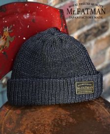 Mr. FATMAN - Watch Cap - 100% Cotton - Model: HUE - Charcoal Grey