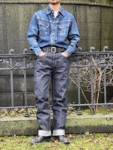 Pherrow's 421SW Jeans - 13.75oz "Yellow & White" Selvedge Denim - Mid Rise - Regular Straight