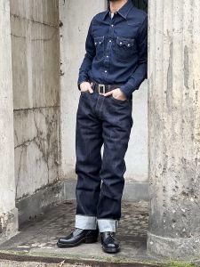 Pherrow's 521SW Jeans - 13.5oz "Yellow & White" Selvedge Denim with vintage details - High Rise - Regular Straight