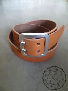 DC4 x The Flat Head - Double Prong - Saddle Leather Belt – Tan