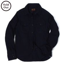 UES - 14.5oz Heavy Flannel Shirt - Selvedge - Indigo - 501655