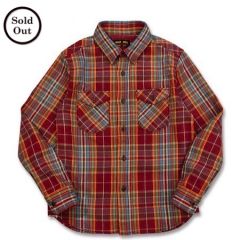 UES - 14.5oz Heavy Flannel Shirt - 502051 Red