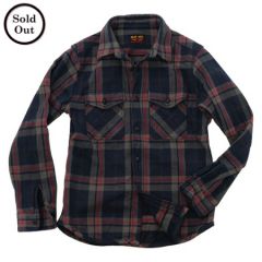 UES - 15.5oz Extra Heavy Flannel Shirt - Navy 502153_05 - ONE OF THE HEAVIEST FLANNELS !