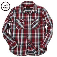 UES - 14.5oz Heavy Flannel Shirt - 502152_03 Red