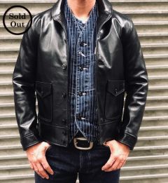 Y'2 LEATHER - Aniline Horsehide - COSSACK Leather Jacket - Black
